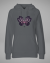 BUTTERFLY rosa Hoodie - grey - blogger and brands