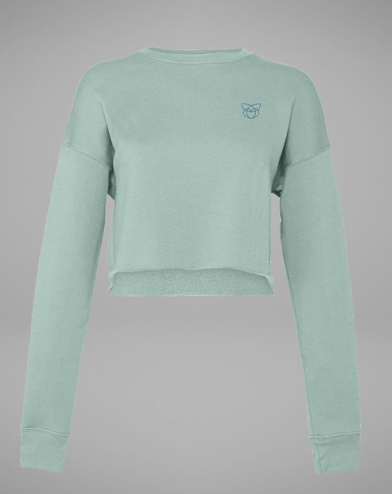MRS.MARLISA Crop Sweater - dusty blue - blogger and brands