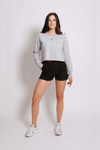 A STYLE Crop Sweater grey - blogger and brands