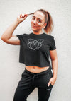 MRS.MARLISA Crop Shirt - black - blogger and brands