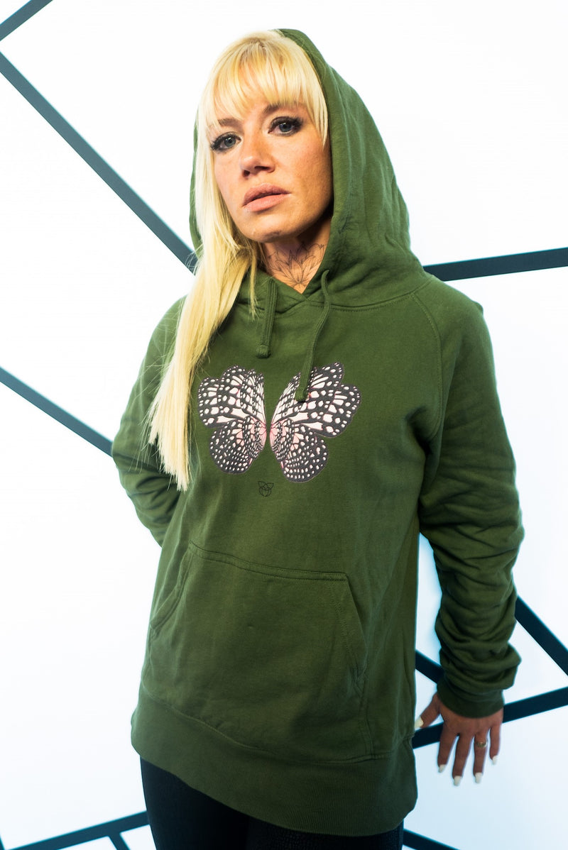 BUTTERFLY color Hoodie - military - blogger and brands
