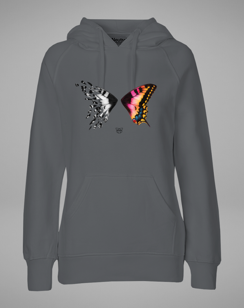 BUTTERFLY color Hoodie - grey - blogger and brands