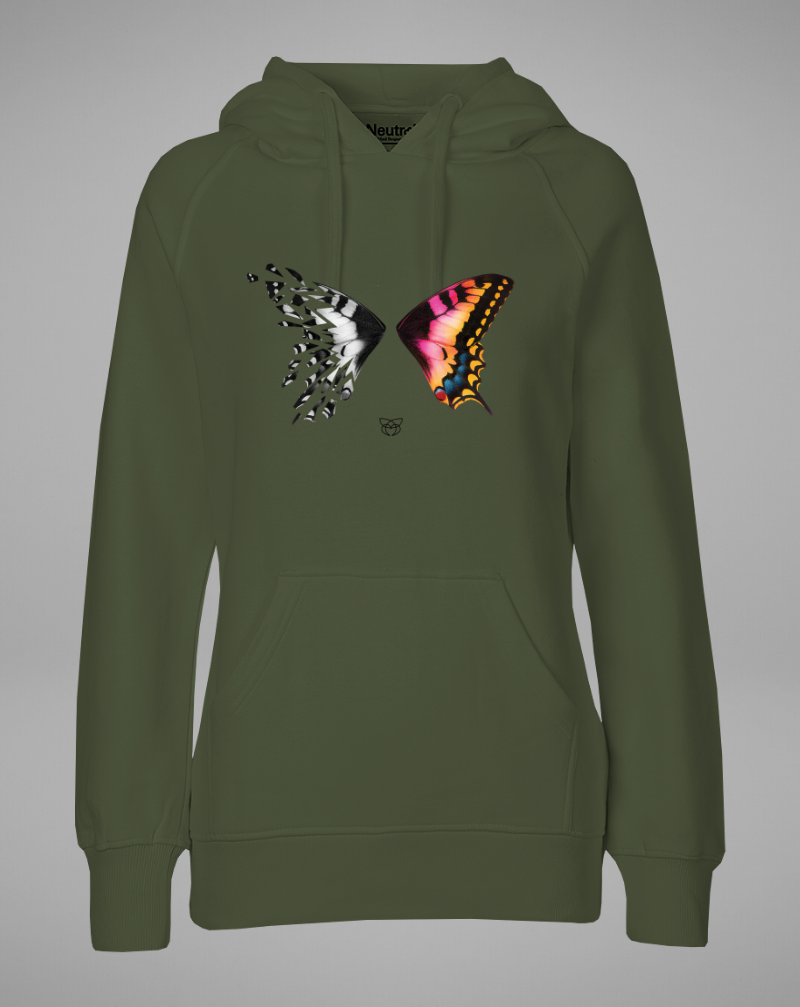 BUTTERFLY color Hoodie - military - blogger and brands