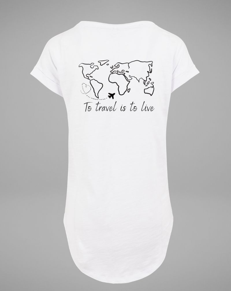 TO TRAVEL IS TO LIVE - white - blogger and brands