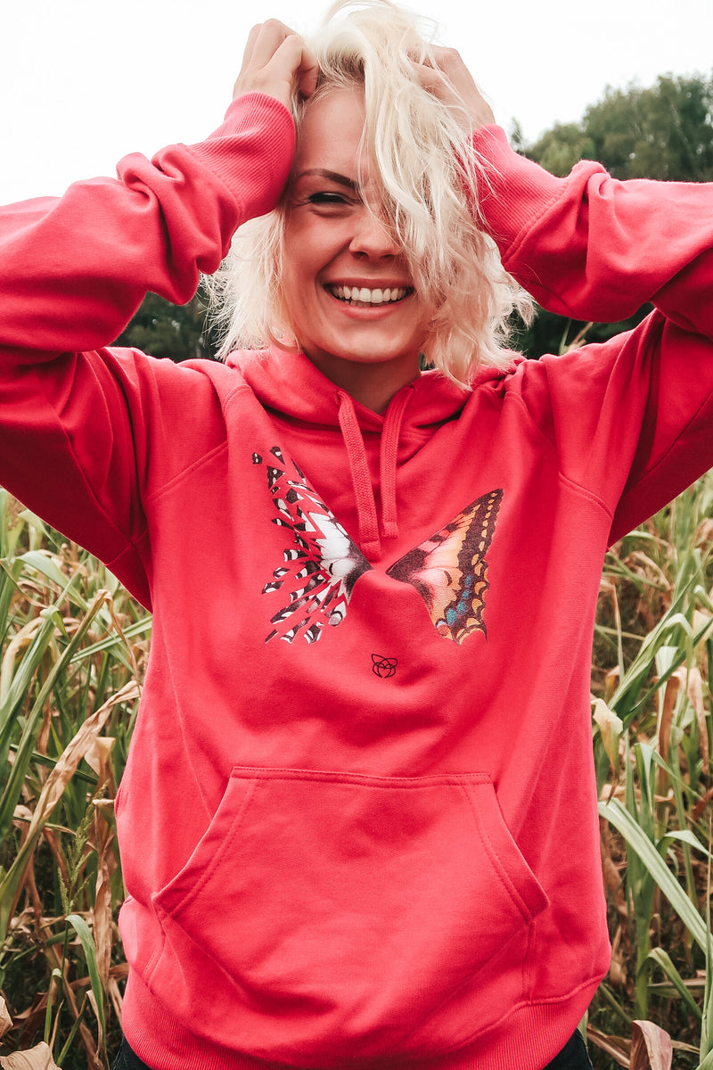 BUTTERFLY color Hoodie - pink - blogger and brands