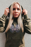 BUTTERFLY rosa Hoodie - military - blogger and brands