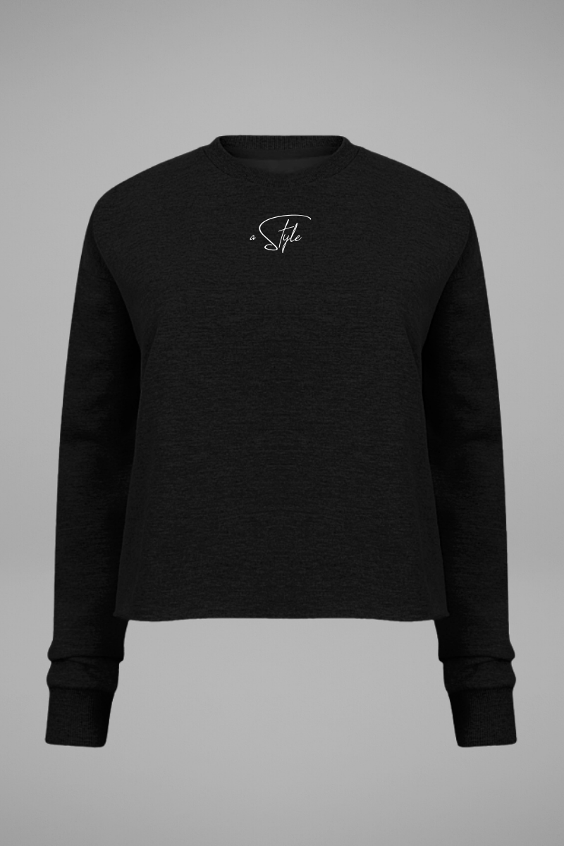 A STYLE Crop Sweater black - blogger and brands